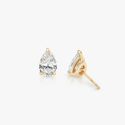 Pear Solitaire Stud