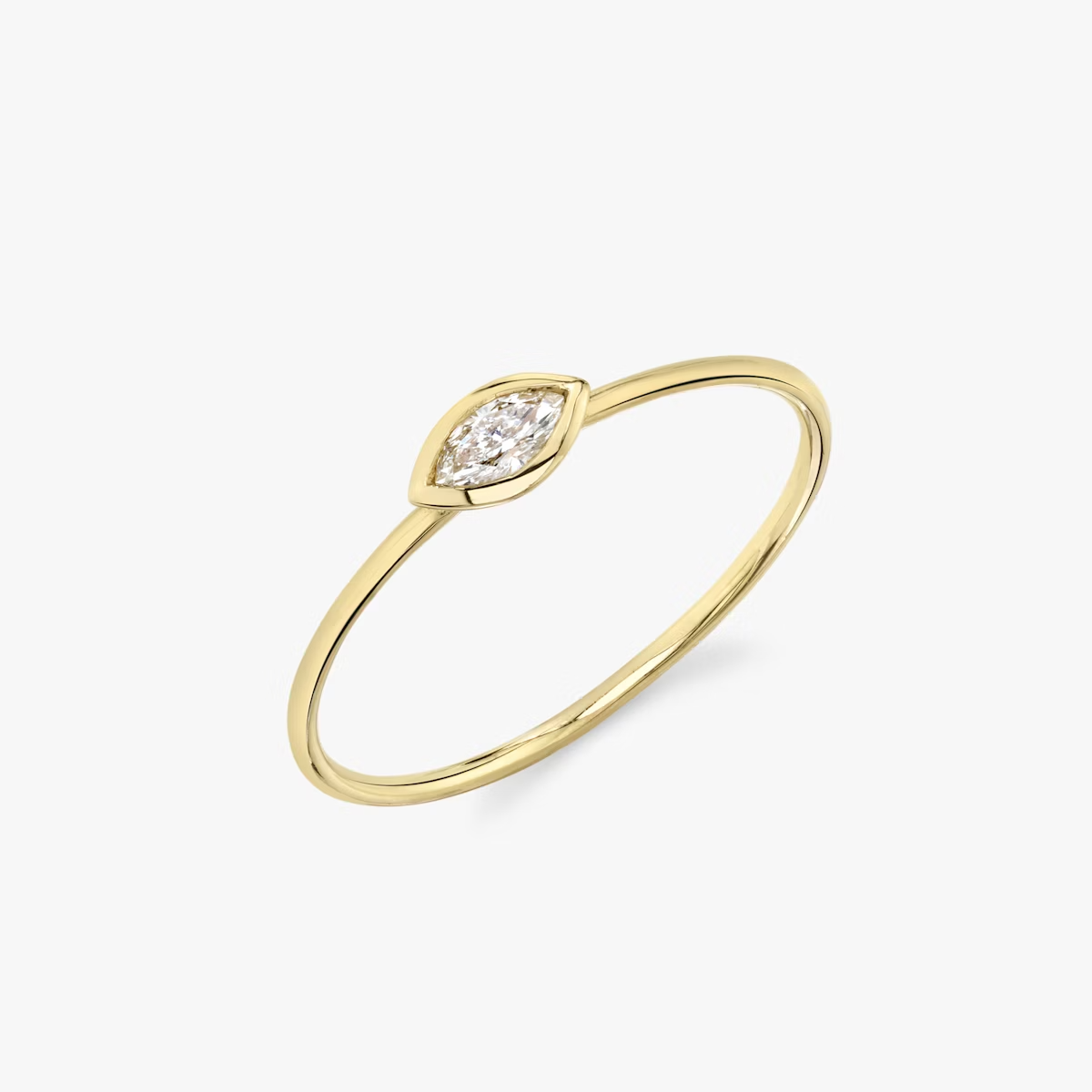 Marquise Knife-Edge Bezel Ring