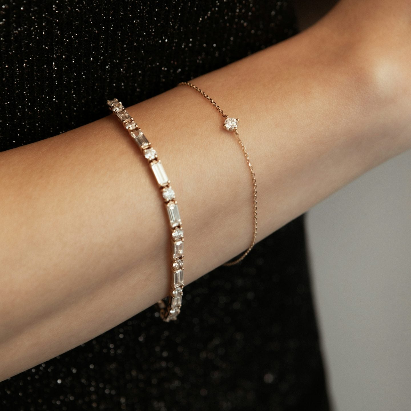 Round Petite Solitaire Bracelet