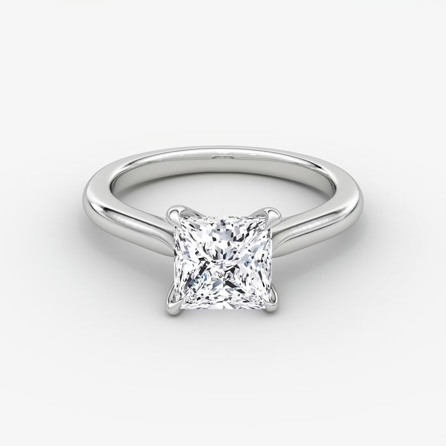 Trellis Cathedral Princess Plain Engagement Ring