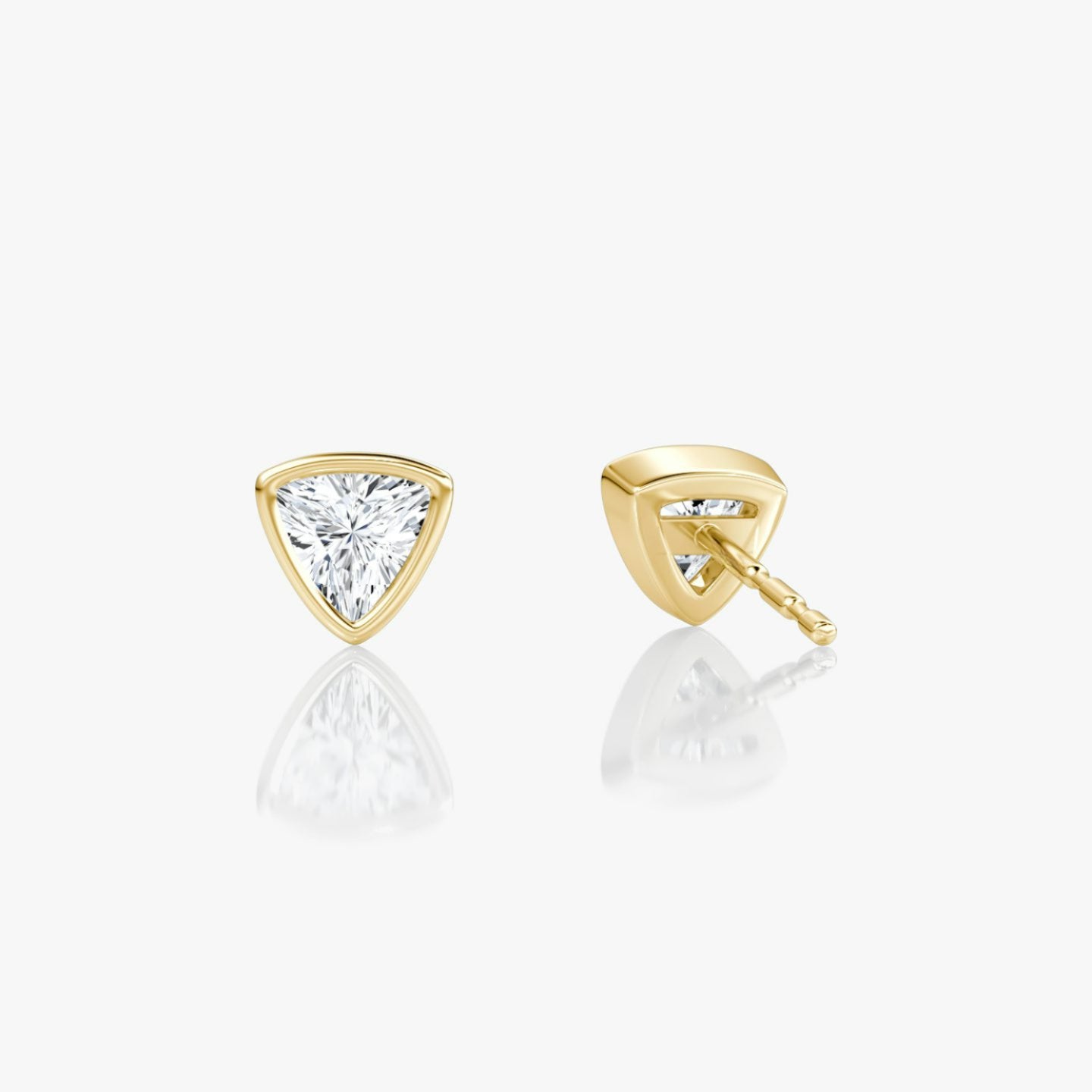 Trillion Bezel Solitaire Stud