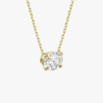 Oval Solitaire Necklace