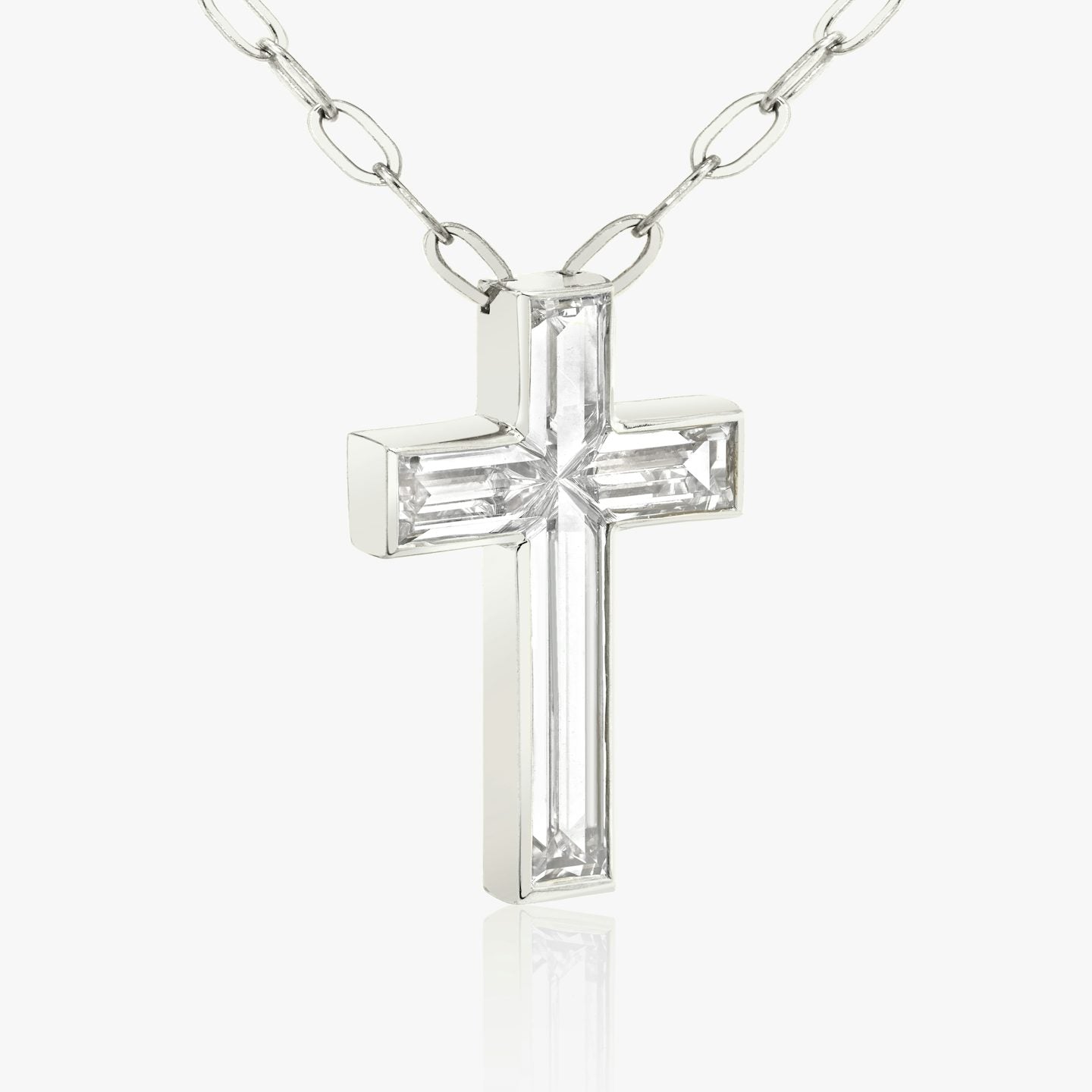 Solitaire Cross Necklace