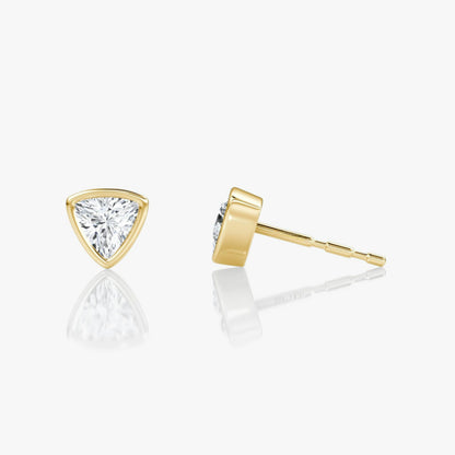 Trillion Bezel Solitaire Stud