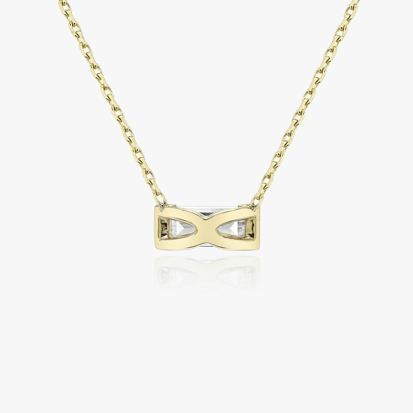 Knife-Edge Baguette Semi-Bezel Necklace