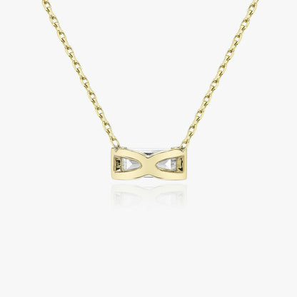 Knife-Edge Baguette Semi-Bezel Necklace