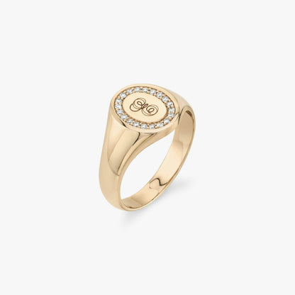 Pave Signet Ring