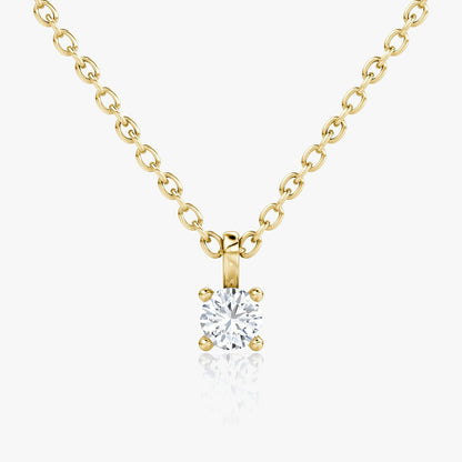 Round Petitie Solitaire Pendant