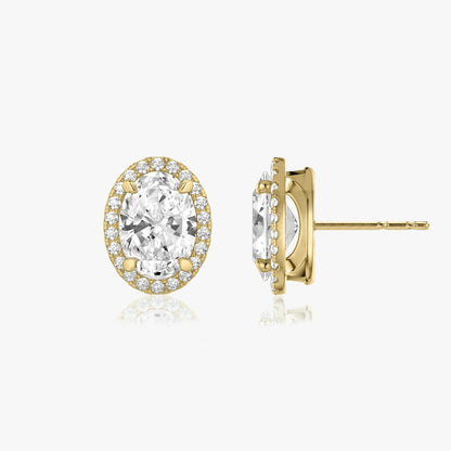 Oval Halo Stud