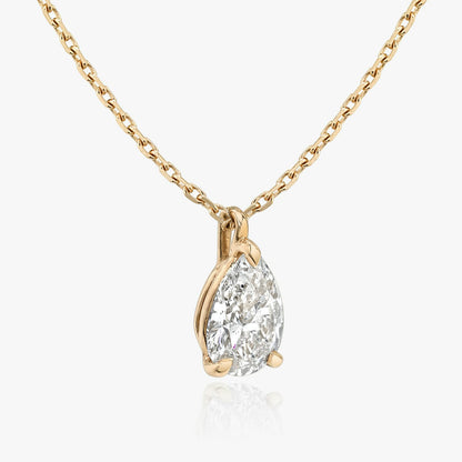 Pear Solitaire Pendant