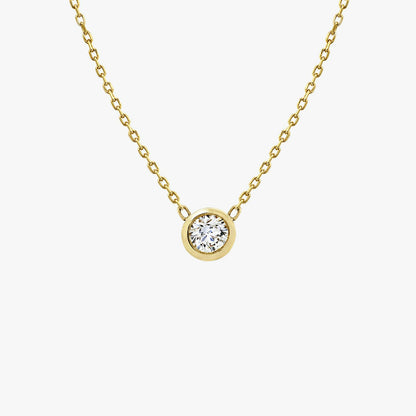 Round Knife-Edge Bezel Necklace