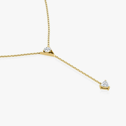 V Duo Lariat Necklace