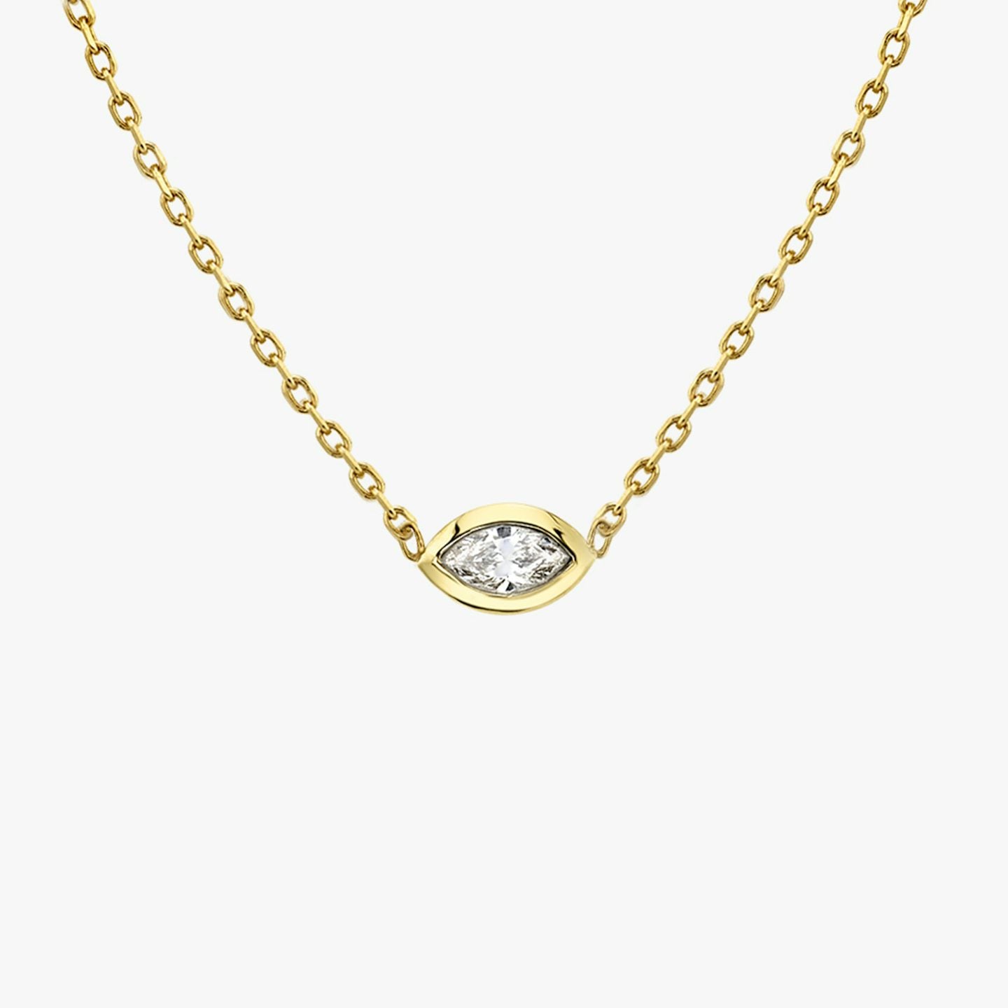 Marquise Knife-Edge Bezel Necklace