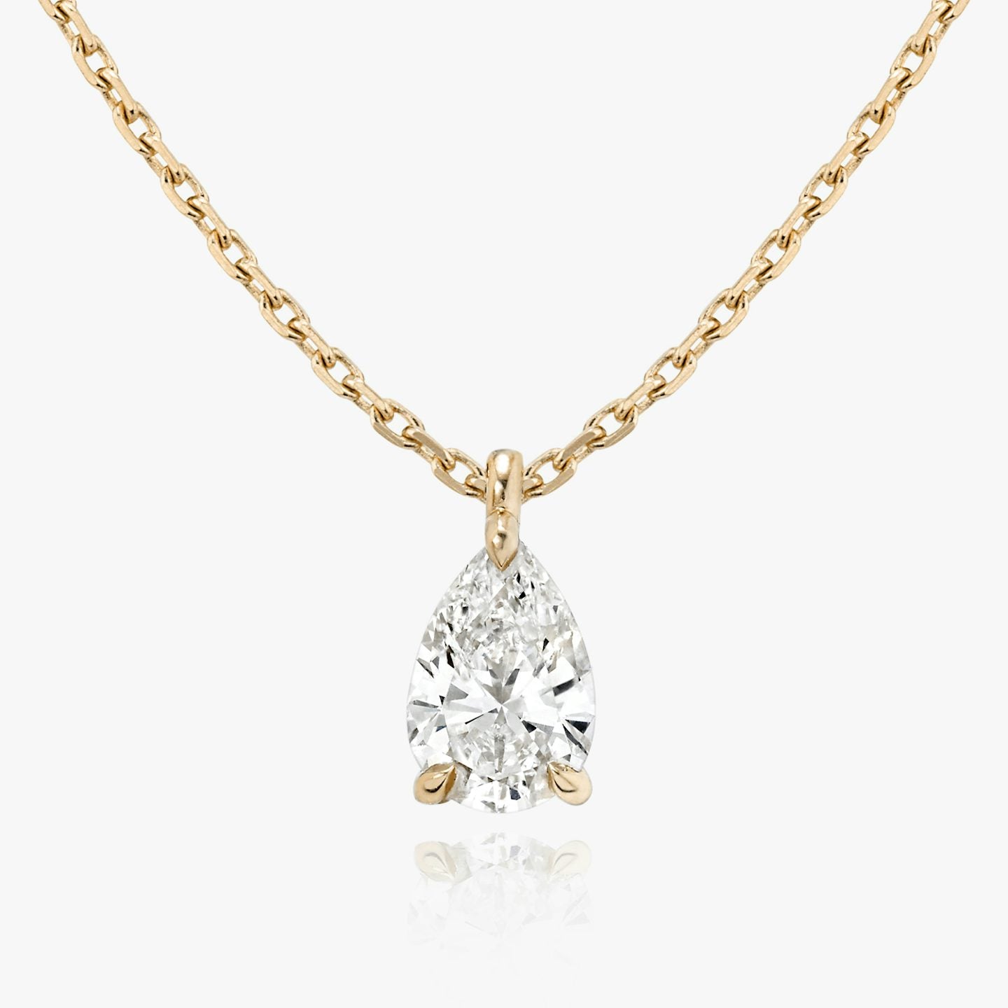 Pear Solitaire Pendant