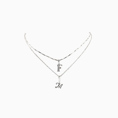 Diamond Initial Cursive Pendant