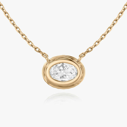 Oval Halo Necklace