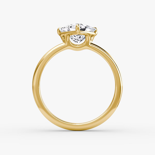 The Signature Trillion Engagement Ring in Plain Standard Band