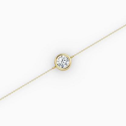 Round Bezel Solitaire Bracelet