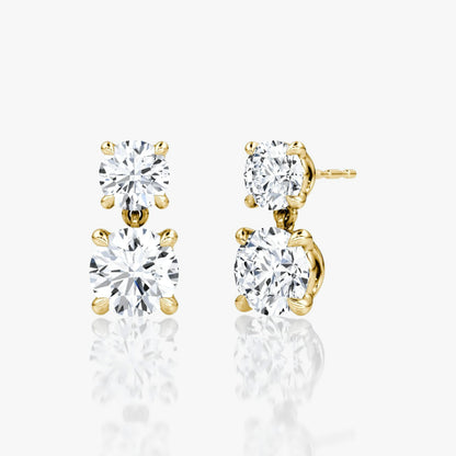 Round and Brilliant Signature Drop Earring