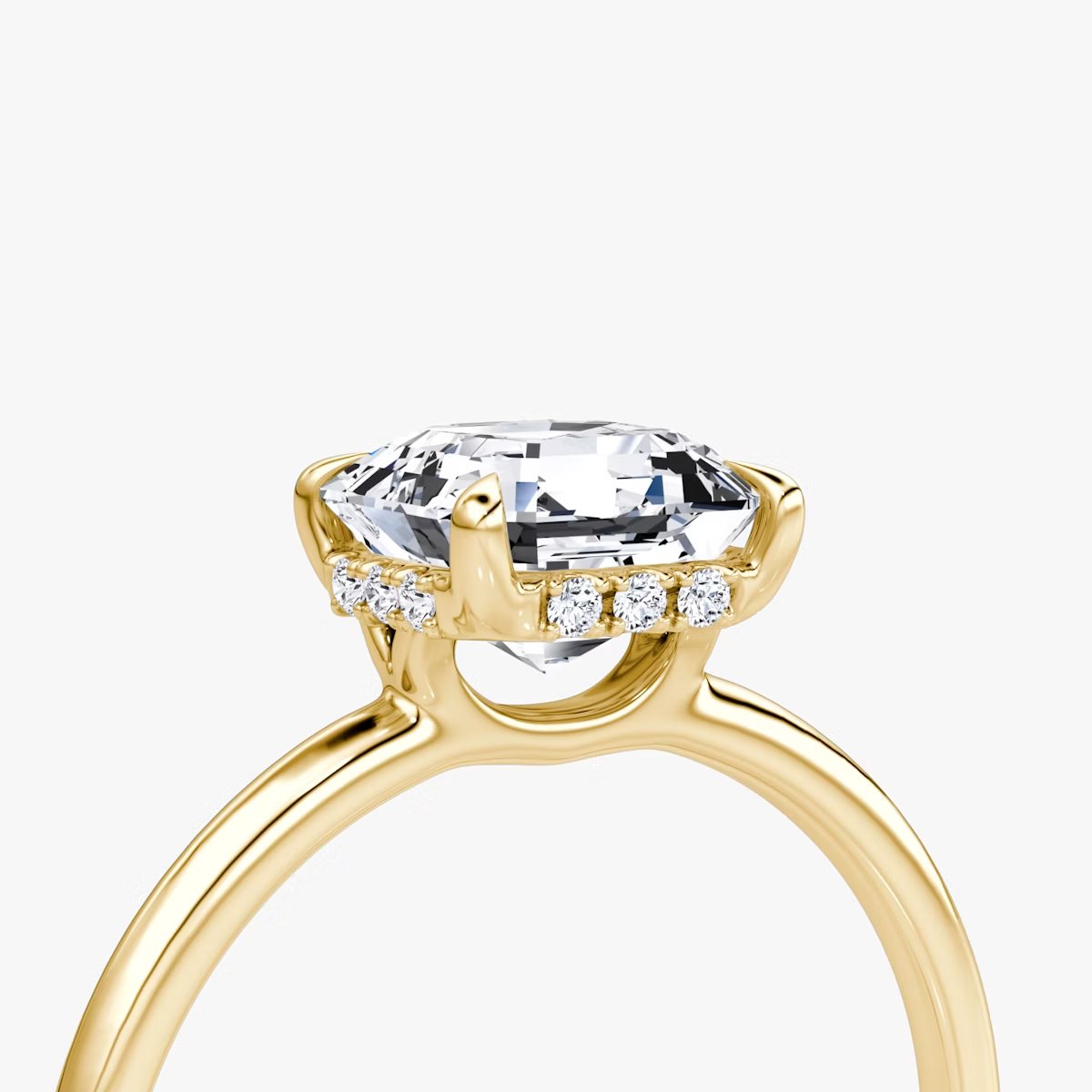 The Signature Asscher Engagement Ring in Plain Standard Band