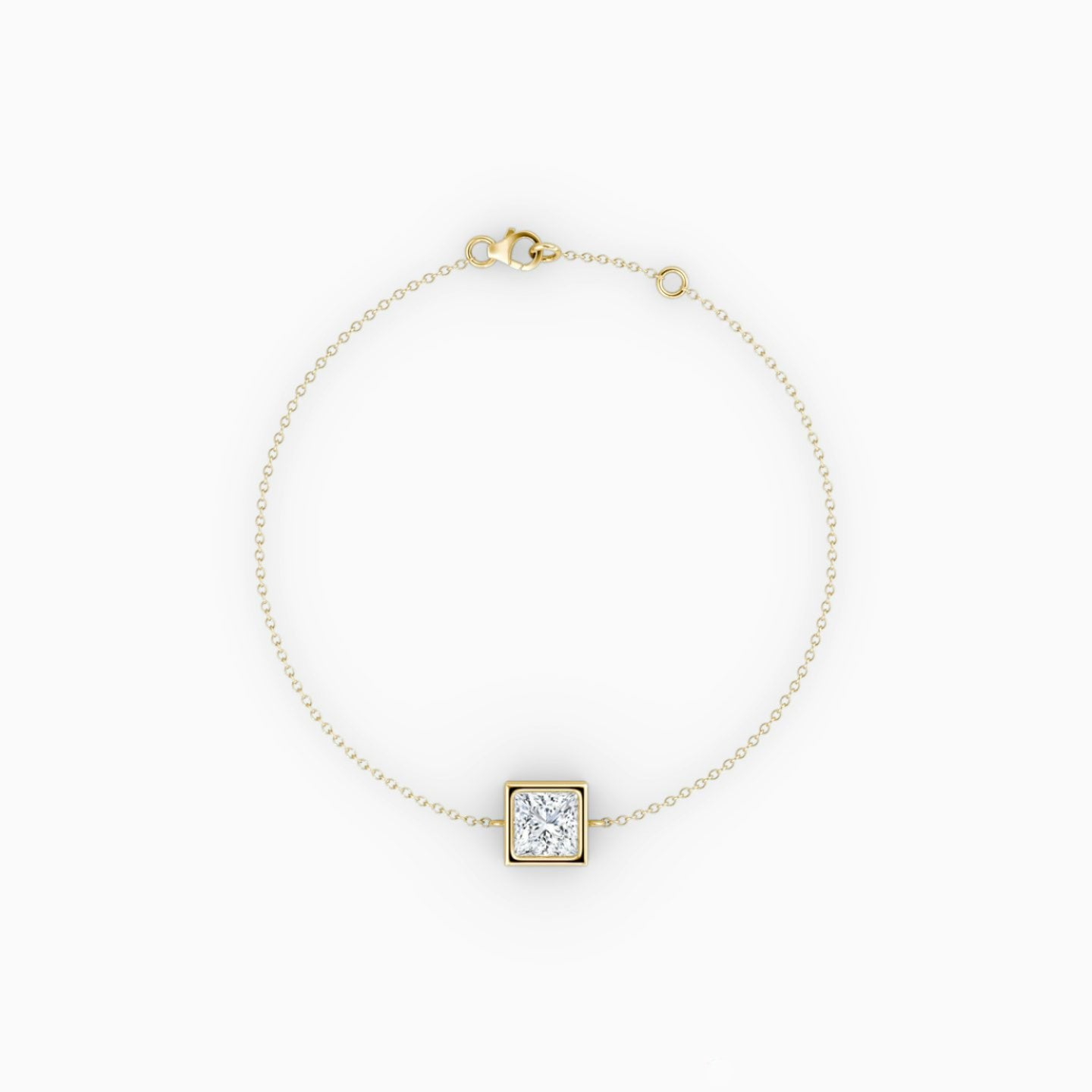 Princess Bezel Solitaire Bracelet