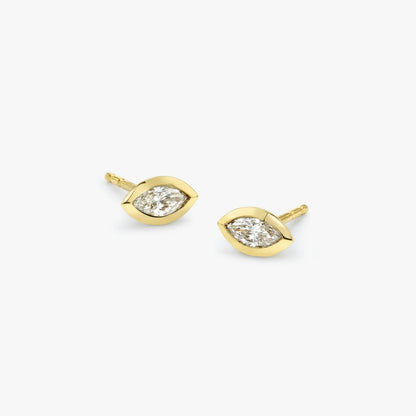 Marquise Knife-Edge Bezel Earring