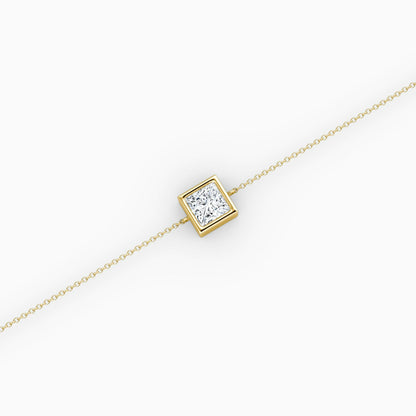 Princess Bezel Solitaire Bracelet