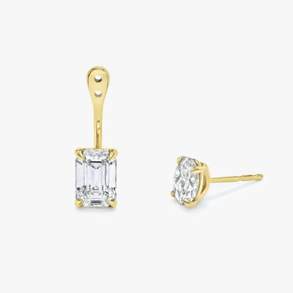 Emerald Solitaire Drop Ear Jacket