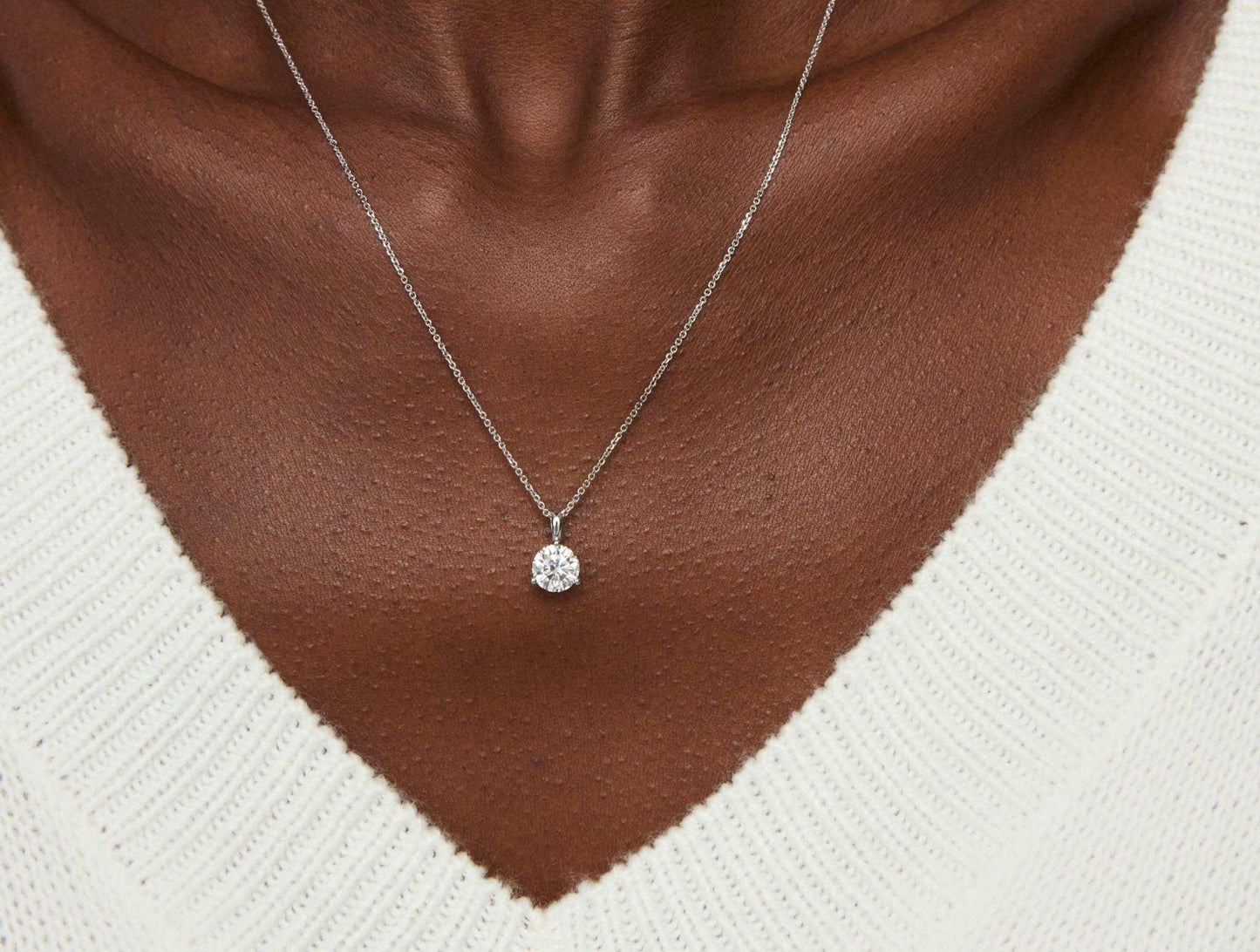 Round Brilliant Solitaire Bale Pendant