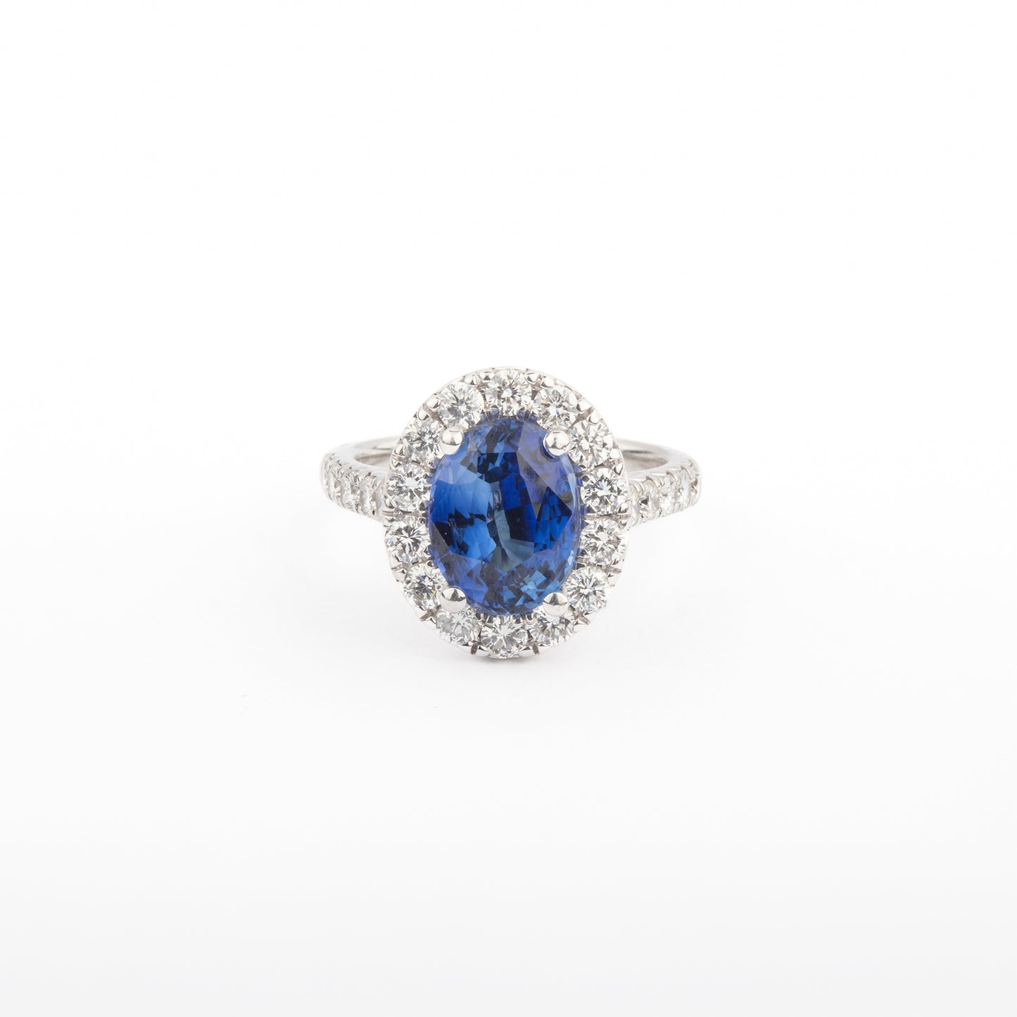 Oval Sapphire Diamond Ring (Ready to Ship)