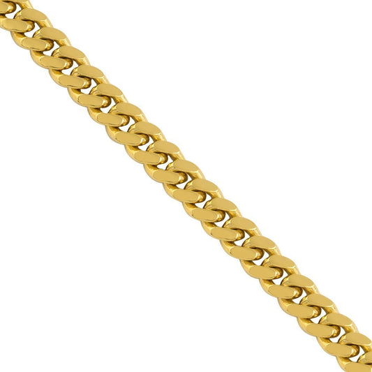 14k Yellow Gold Solid Cuban Link Chain 2.5 mm