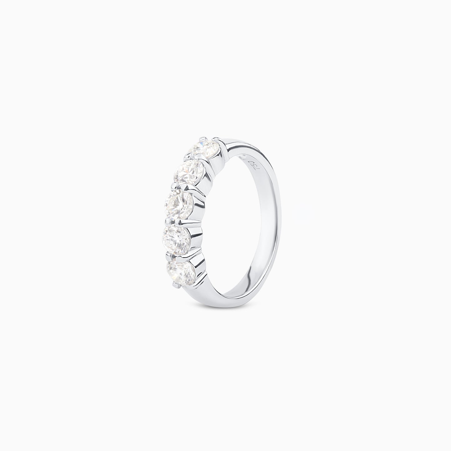 5 Stone Round Floating Eternity Ring