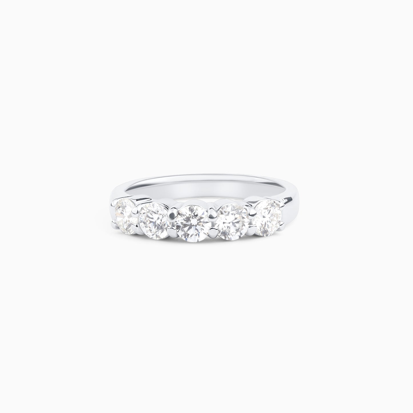 5 Stone Round Floating Eternity Ring