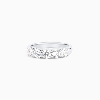 5 Stone Round Floating Eternity Ring
