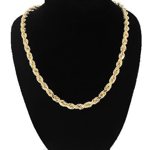 14k Yellow Gold Rope Chain 4 mm