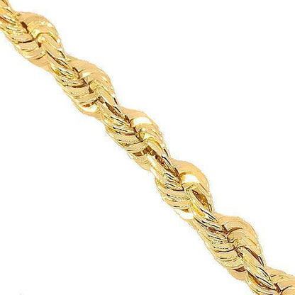 14k Yellow Gold Rope Chain 4 mm