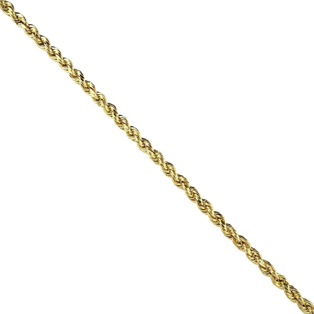 10k Yellow Gold Hollow Rope Chain 5.5 mm