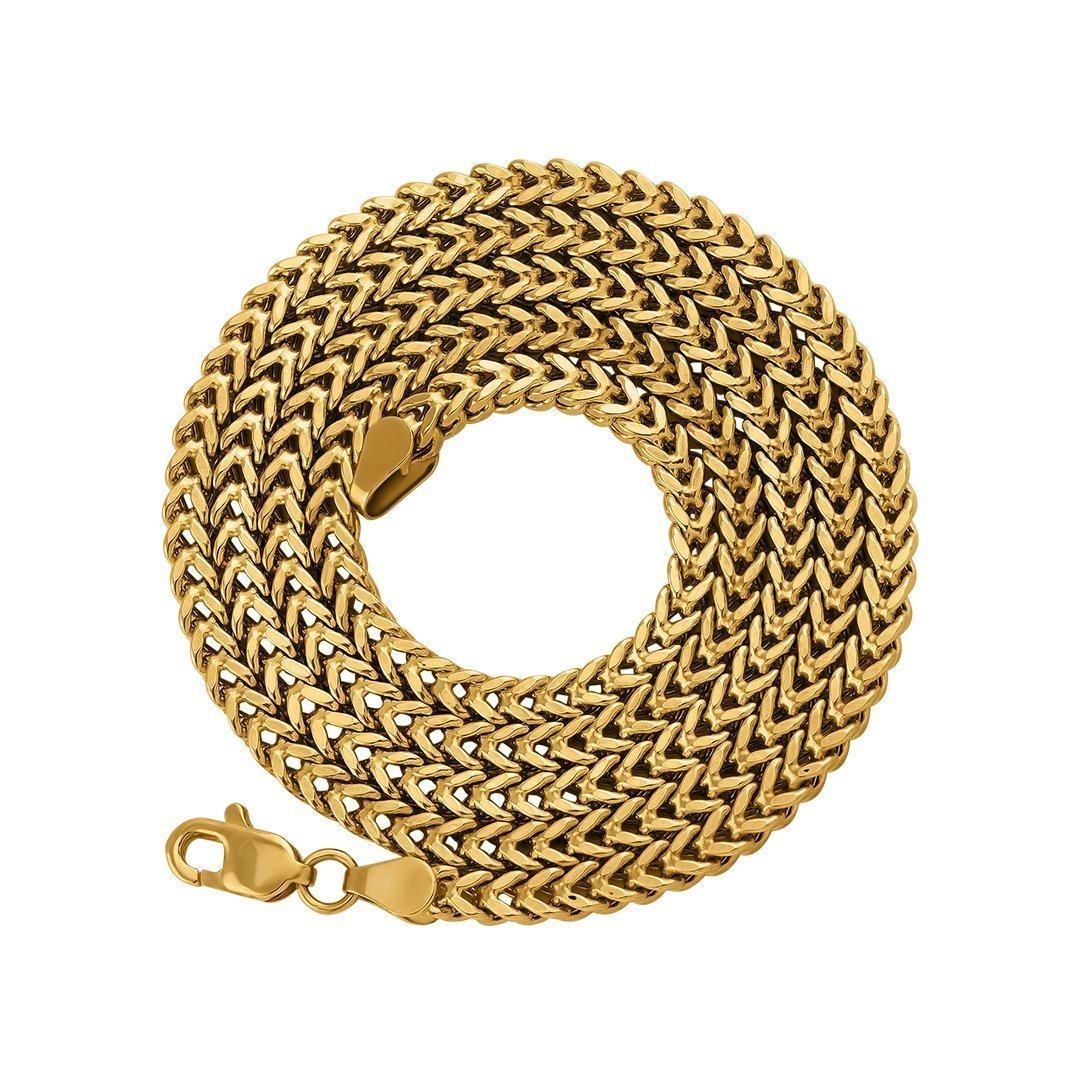 10k Yellow Gold Franco Link Chain 3 mm