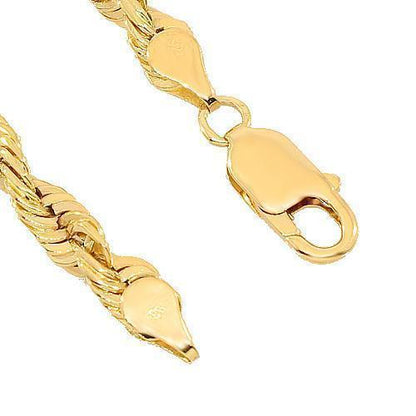 14k Yellow Gold Rope Chain 4 mm