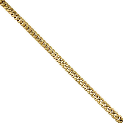 10k Yellow Gold Hollow Cuban Chain 7.50 mm