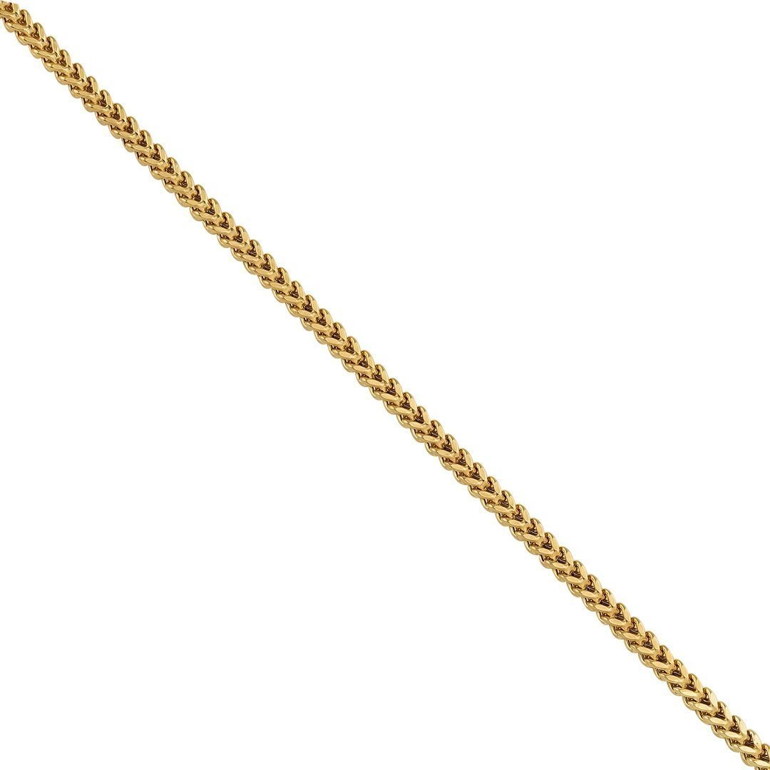 10k Yellow Gold Franco Link Chain 3 mm