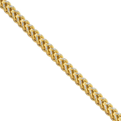 14k Yellow Gold Diamond Cut Franco Chain 3.5 mm