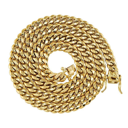 10k Yellow Gold Hollow Cuban Chain 7.50 mm