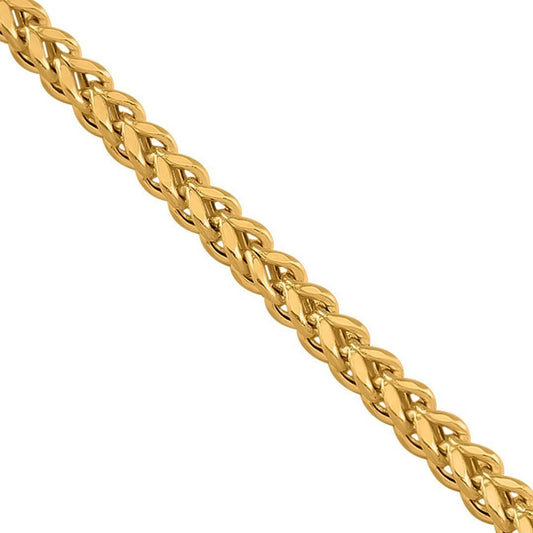 10k Yellow Gold Solid Mens Franco Chain 2.75 mm