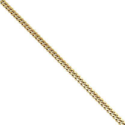 14k Yellow Gold Solid Cuban Link Chain 4mm