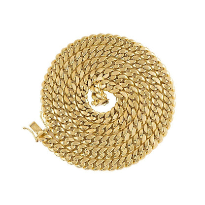 10k Yellow Gold Hollow Cuban Link Chain 5.5 mm