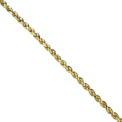 10k Yellow Gold Hollow Rope Chain 6.5 mm