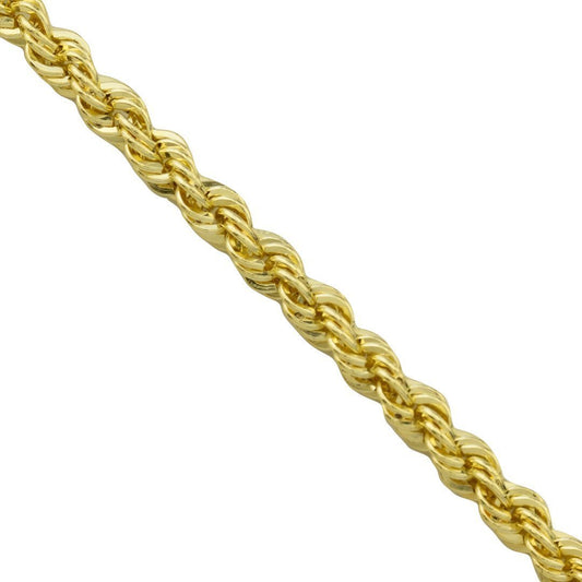 14k Yellow Gold Rope Chain 3 mm