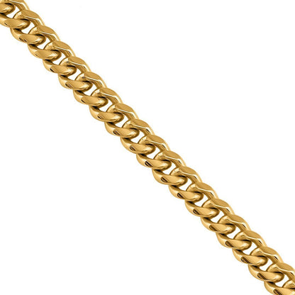 14k Yellow Solid Gold Miami Cuban Link Chain 5 mm