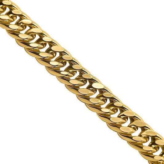 10k Yellow Gold Hollow Cuban Link Chain 4 mm